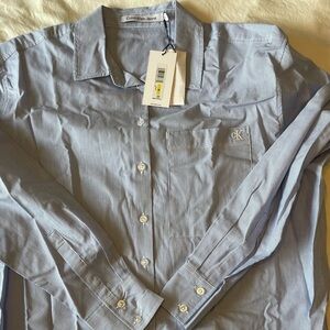NWT Calvin Klein Stripe Boyfriend Shirt
